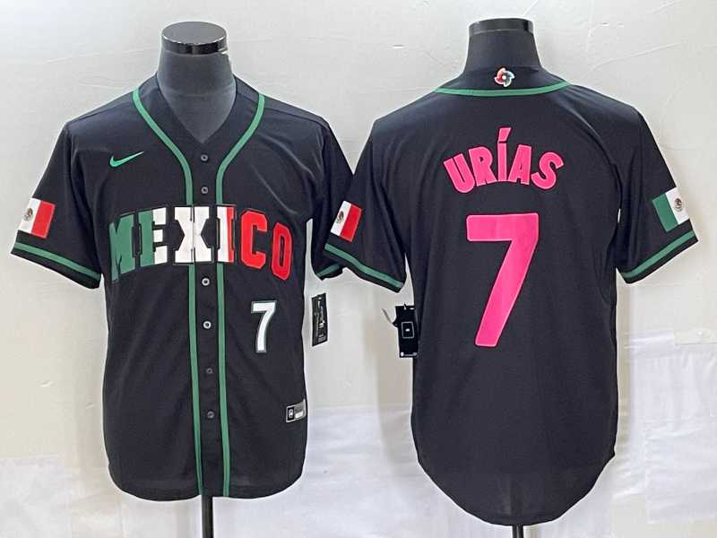 Men's Mexico Baseball #7 Julio Urias Number 2023 Black World Baseball Classic Stitched Jersey1,We sell and wholesale Men's Mexico Baseball #7 Julio Urias Number 2023 Black World Baseball Classic Stitched Jersey1 on line form chian!
